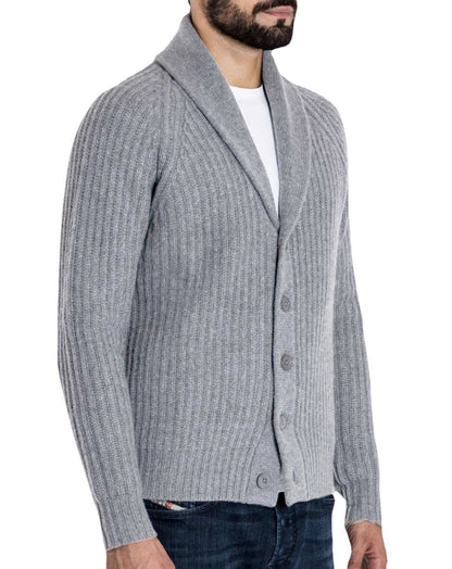 Herren Strickjacke Modern Reverskragen Elegante Kaschmir
