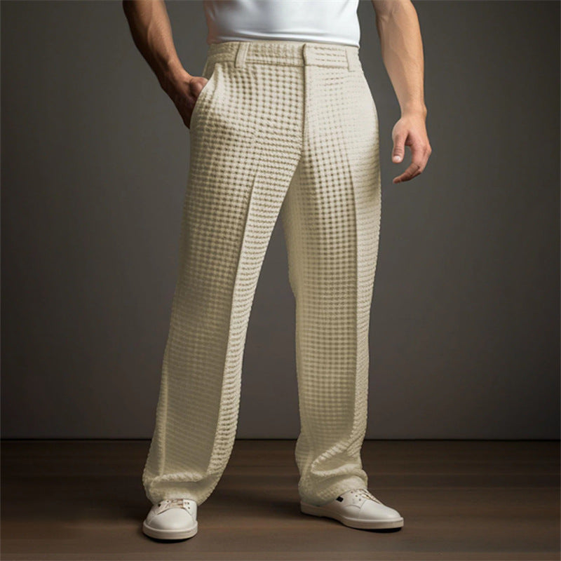 Herren Freizeithose Bequem Strukturiert Casual