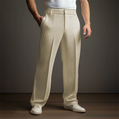 Herren Freizeithose Bequem Strukturiert Casual