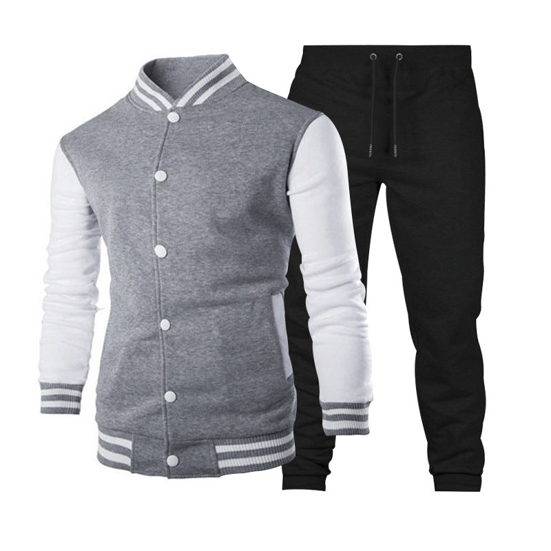 Herren Trainingsjacke Lässig Elastisch Mit Strukturierten Ärmeln
