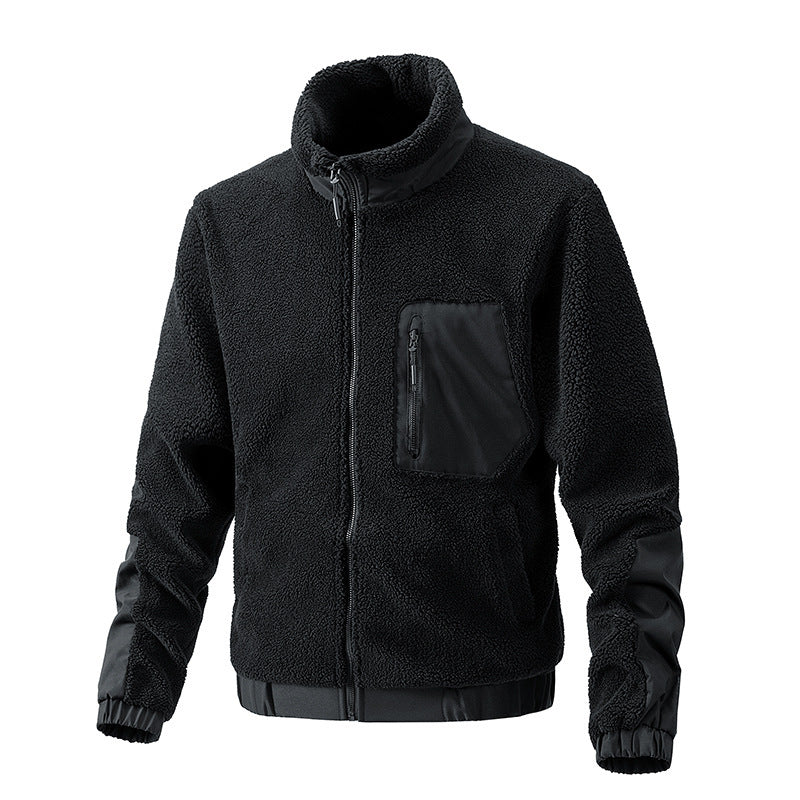 Die neue Bezeichnung lautet: Hochwertige Fleecejacke mit Kragen und seitlichen Reißverschlusstaschen BerlinGlamour