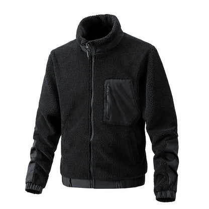 Die neue Bezeichnung lautet: Hochwertige Fleecejacke mit Kragen und seitlichen Reißverschlusstaschen BerlinGlamour