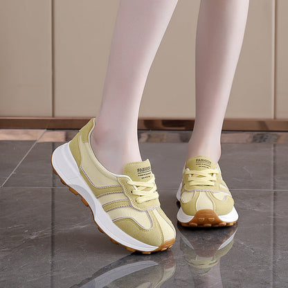 Damen Sneaker Sportlich Komfortabel Laufschuhe Weiße Sohle