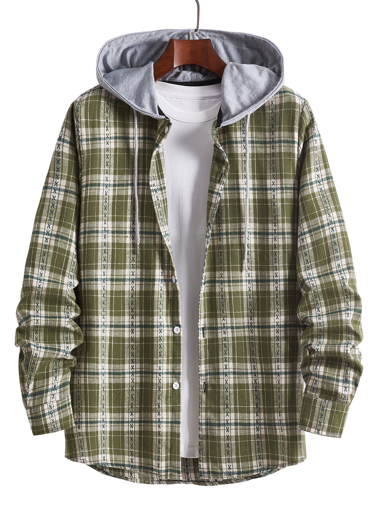 Herren Flanellhemden Kapuzenpullover Warm Modern