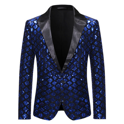 Glitzernder Herren Blazer Pailletten jack schwarz