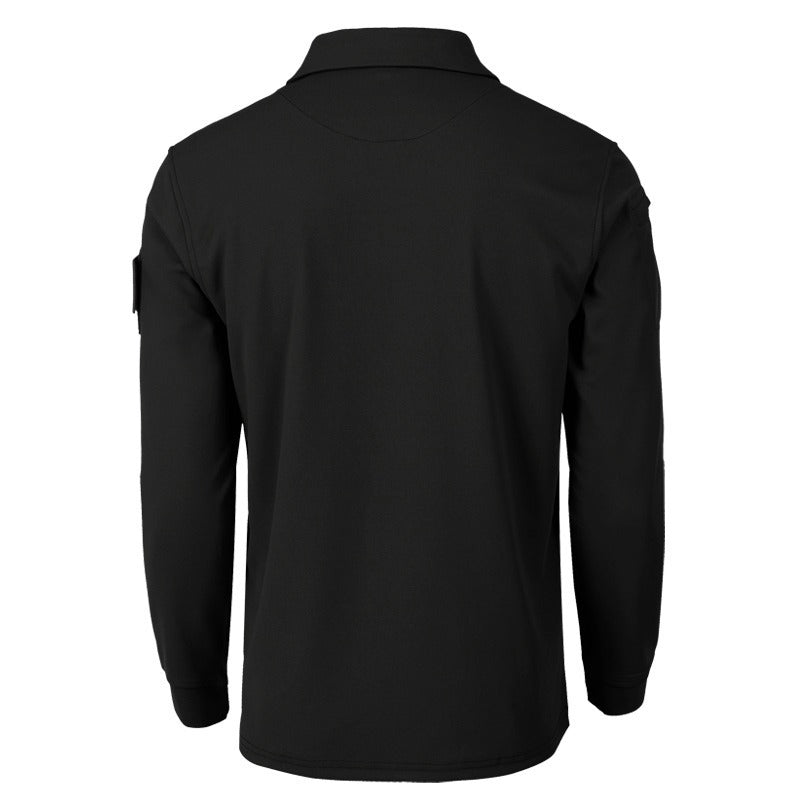 Herren Polohemd Langarm Modern Sportlich