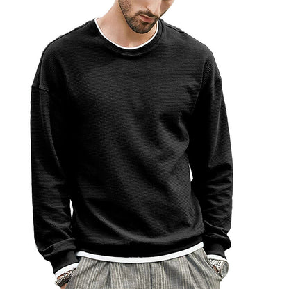 Herren Sweater Langarm Strukturiert Modern - BerlinGlamour