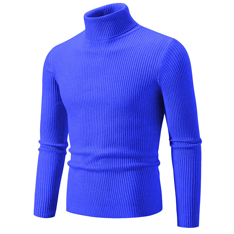 Herren Rollkragenpullover Fein Gerippt Elegantes Design