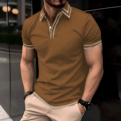 Herren Poloshirt Modern mit Stickdetails Trendy