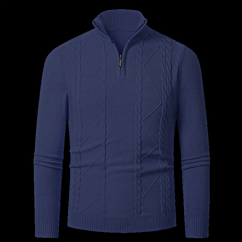 Herren Strickpullover Modern mit Reißverschluss