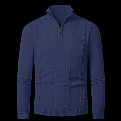Herren Strickpullover Modern mit Reißverschluss