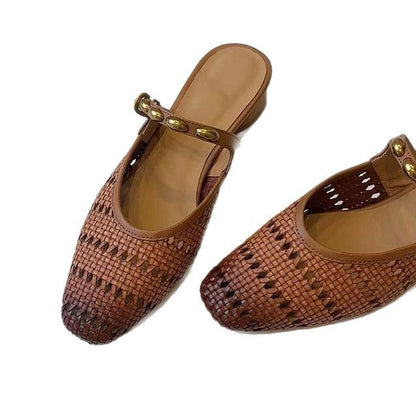 Damen Pantoletten Atmungsaktiv Elegante Riemchen-Design