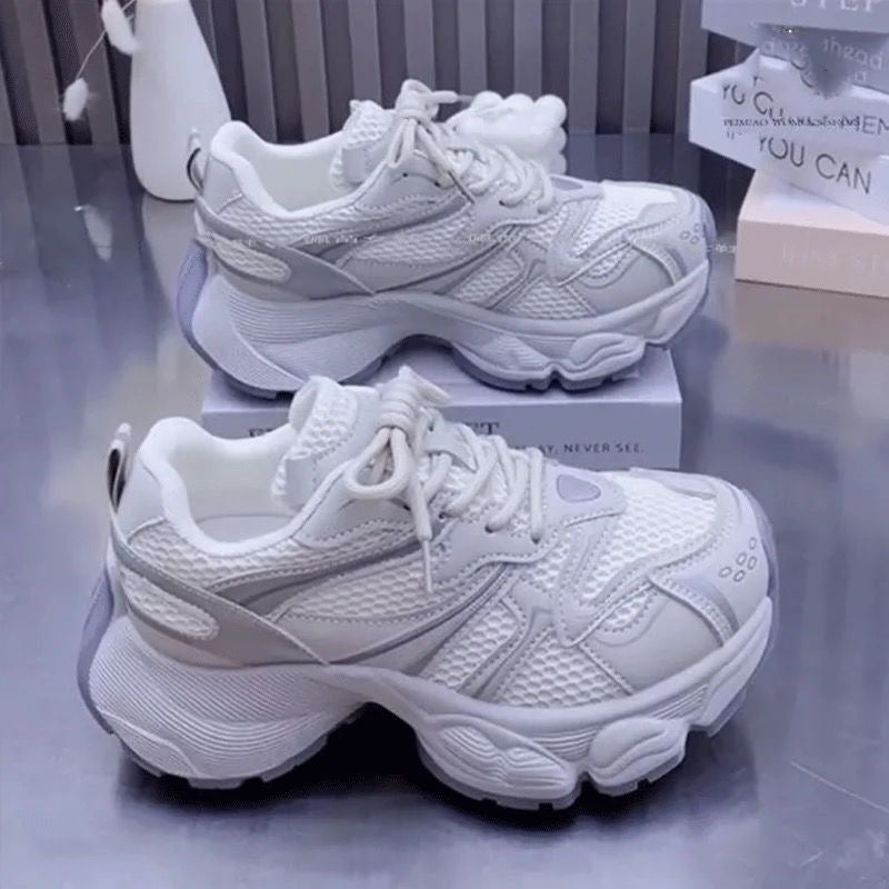 Damen Sneaker Sportlich Leicht Mit Luftdurchlässigem Mesh