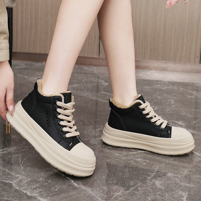 Damen Sneaker High-Top Warmfleece Rutschfest