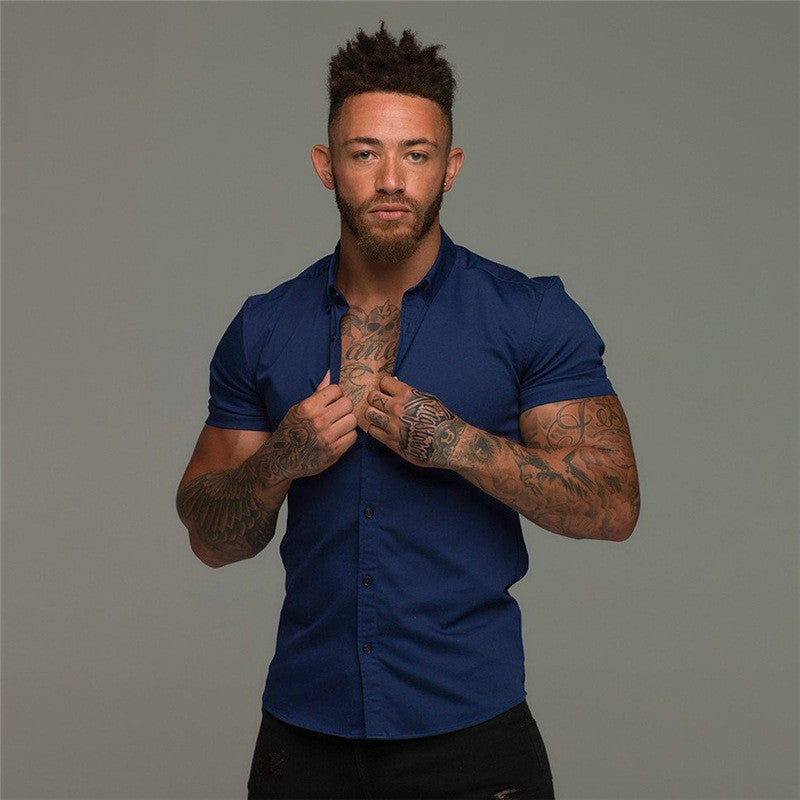 Herren Hemd Kurzarm Slim Fit Modern