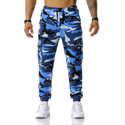 Herren Camo-Hose elastisch mit Taschen