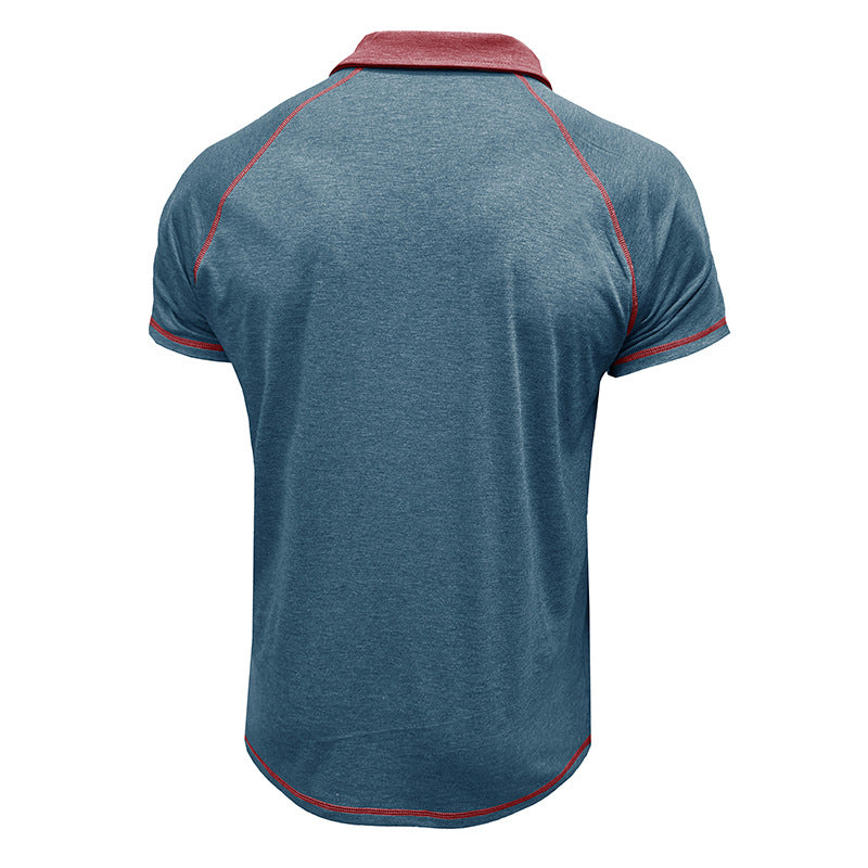 Herren Polohemd Sportlich Kontrastkragen Modern