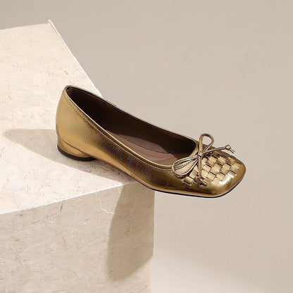 Damen Ballerinas Geflochtene Schuhe Komfortabel