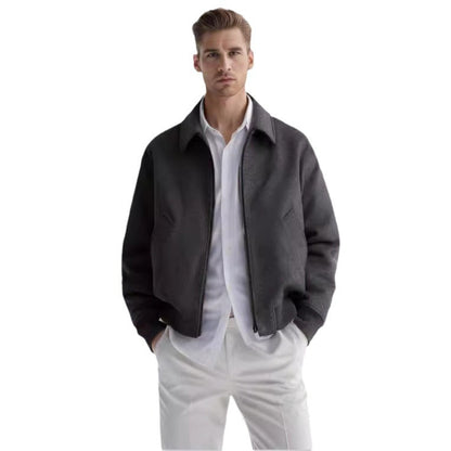 Herren Bomberjacke Softshell Teddy Stoff Modern