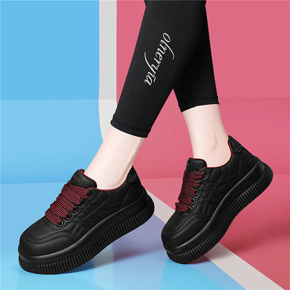 Damen Plateau Sneaker Hoch mit Dämpfung Komfort Modisch