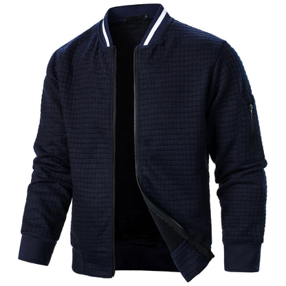 Herren Bomberjacke Steppjacke Reißverschluss Taschen