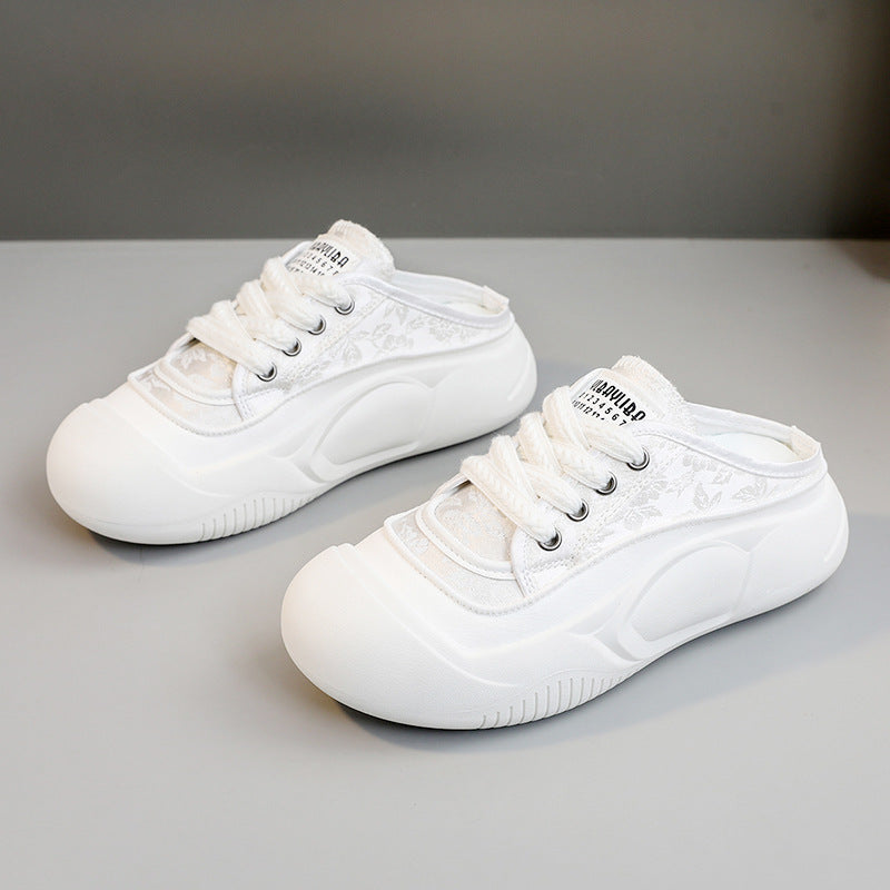 Damen Sneaker Bequem Blumenmuster Weich