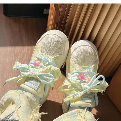 Damen Sneaker Modisch Bunt Schnürsystem