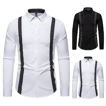 Herren Businesshemd Modern Schulterpolster Elegantes Design