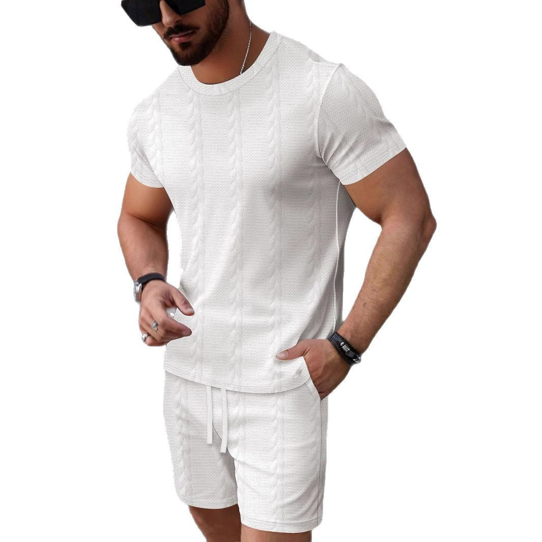 Herren Sommer Set Kurzarm T-Shirt und Shorts Modern