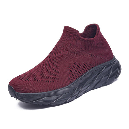 Damen Sneaker Atmungsaktiv Strick Schuhe Bequem Flexibel