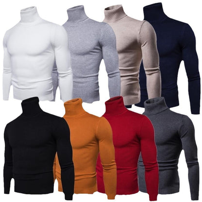 Herren Pullover Rollkragen Figurbetont Modern
