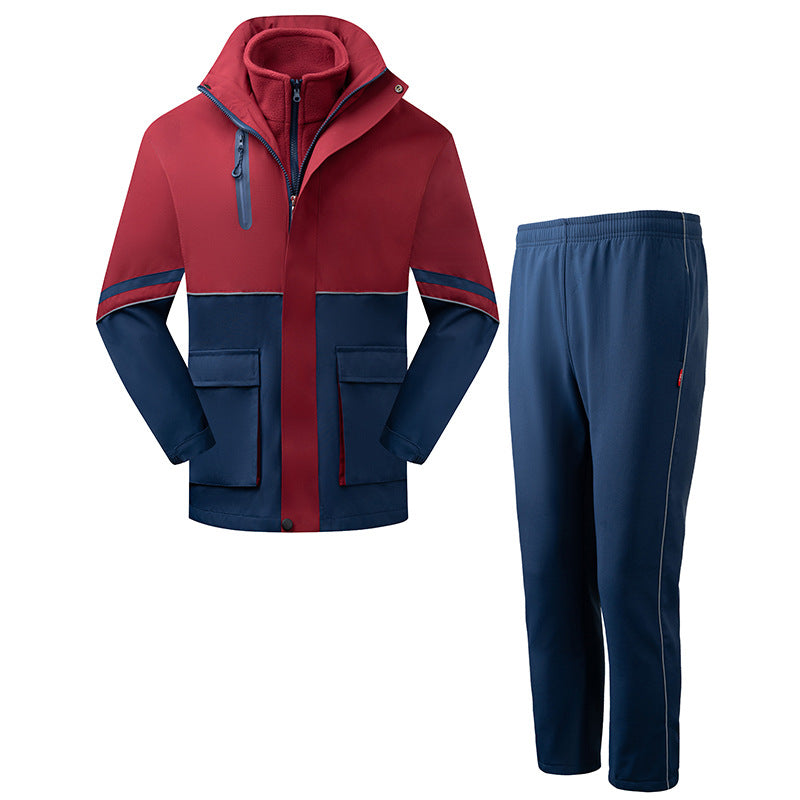 Herren Sportjacke Jogginghose Set Funktionales Trainingsoutfit