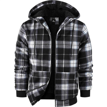 Herren Flanelljacke Gefüttert Urban Karo Muster