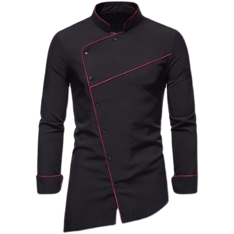 Herren Kochjacke Modern Edel Verarbeitung Kontrastfarben