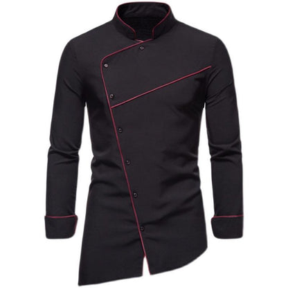 Herren Kochjacke Modern Edel Verarbeitung Kontrastfarben