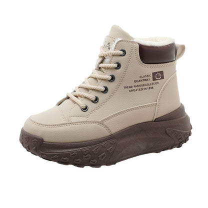 Damen Winter Sneaker High-Top Kuschelig Warm