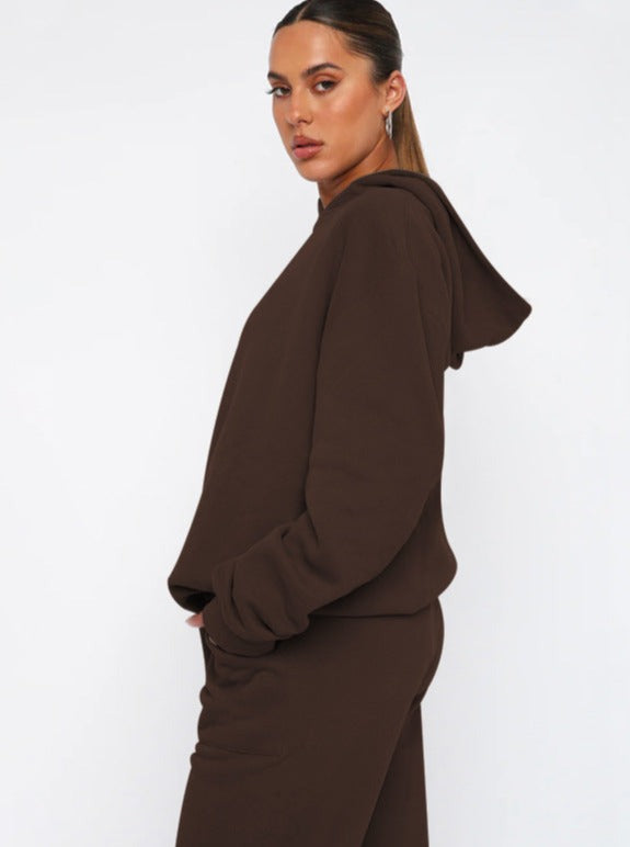 Damen Hoodie Jogger Set Oversized Komfort