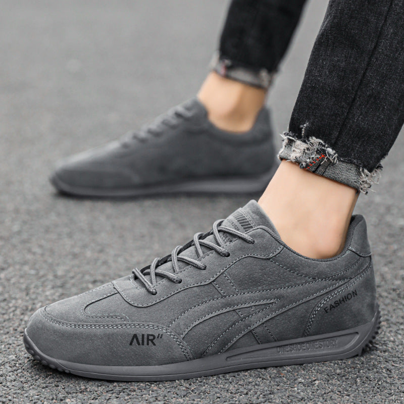 Damen Sneaker Weich Wildleder Atmungsaktiv Sportlich Schwarz