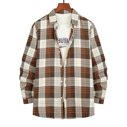 Herren Flanellhemd Karomuster Bequem Modern