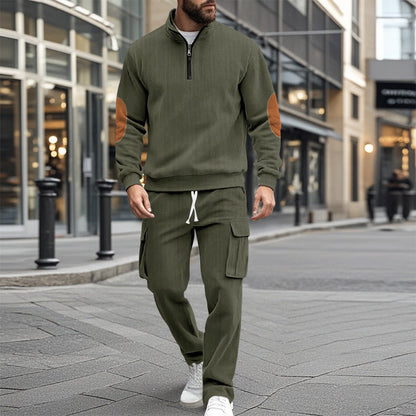 Herren Fleece Pullover Sportlich mit Reißverschluss