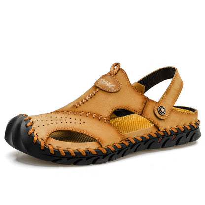 Herren Sandalen atmungsaktiv mit Luftlöchern und verstellbarem Riemen