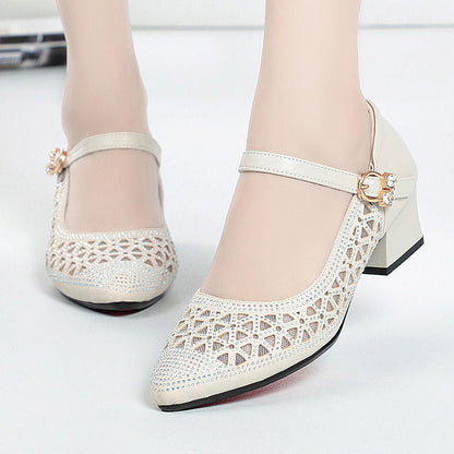 Damen Pumps Hochhackig Elegante Schuhe mit Riemen