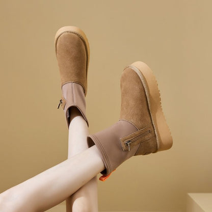 Damen Winterstiefel Elastisch Rutschfest Mode