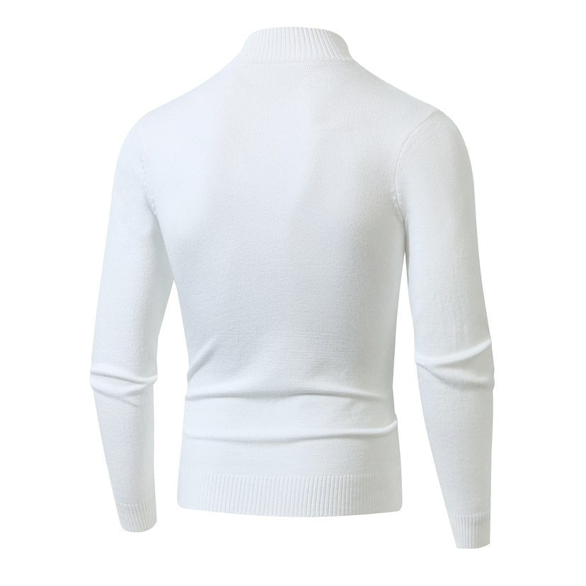 Herren Strickpullover Modern Struktur Muster Schmal