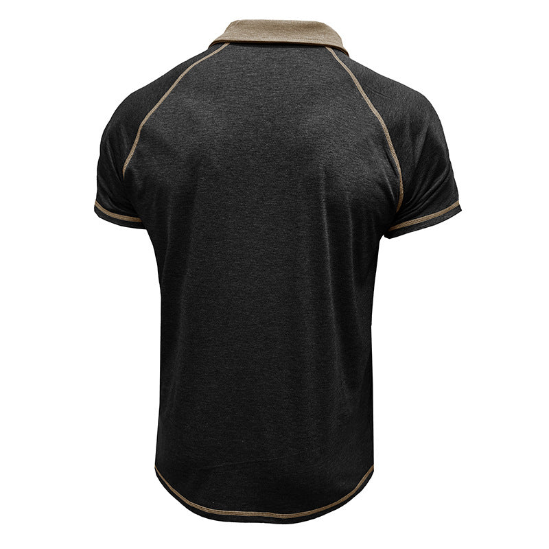 Herren Polo-Shirt Raglan-Schnitt Modern Sportlich