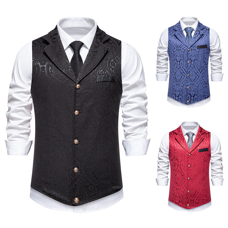 Herren Weste Elegante Mit Muster Berlin Stil - BerlinGlamour
