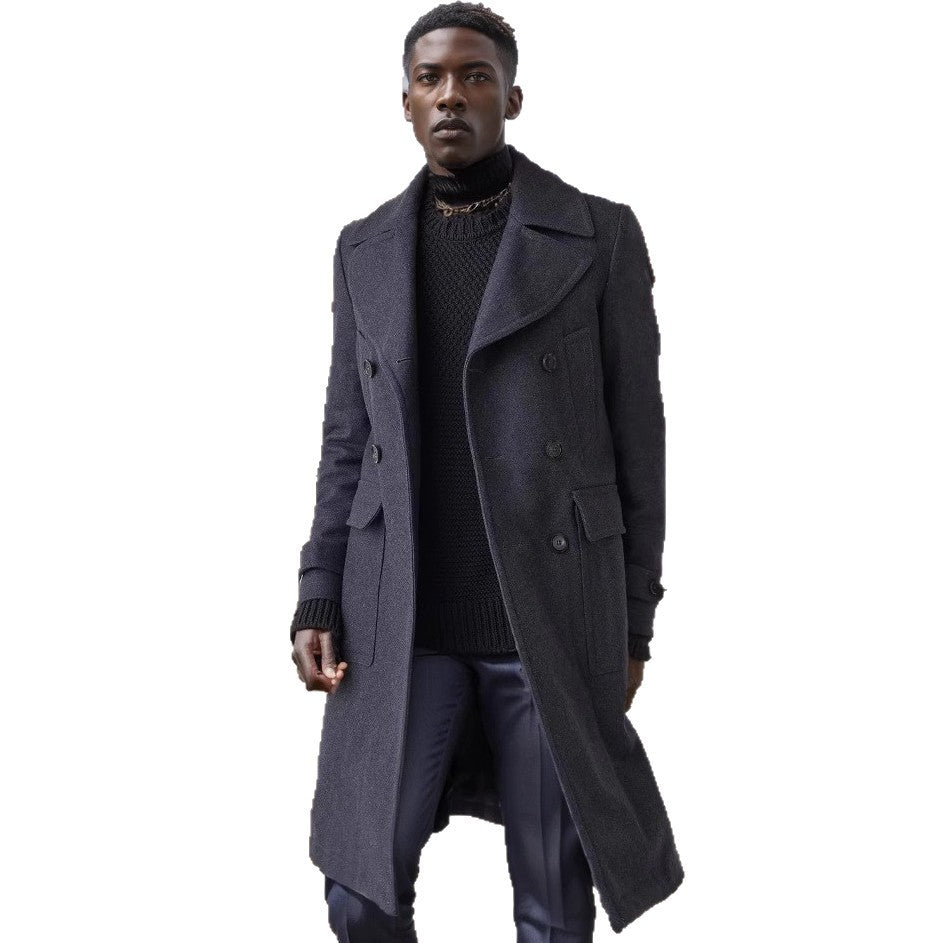 Eleganter Herren Mantel Lang Doppelpeltz Luxus Berlin