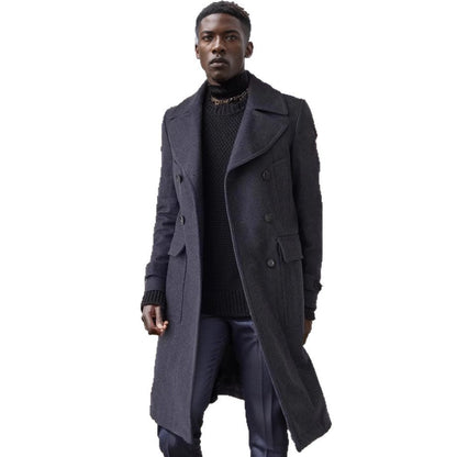 Eleganter Herren Mantel Lang Doppelpeltz Luxus Berlin