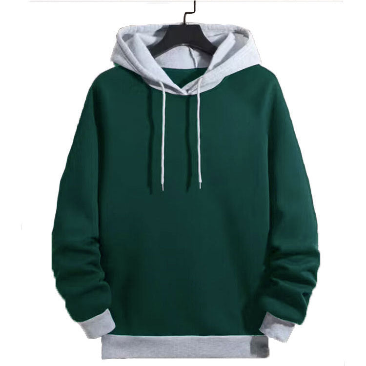 Herren Kapuzenpullover Sportlich Kontrast Ärmel Modern - BerlinGlamour