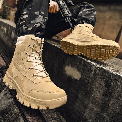 Herren Tactical Stiefel wasserabweisend Knöchelschutz robust